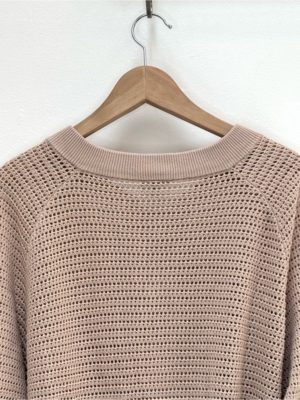 Varley Cameron Knit Cardigan Sweater Full Zip Cotton Moonlight Beige Large - Picture 8 of 14